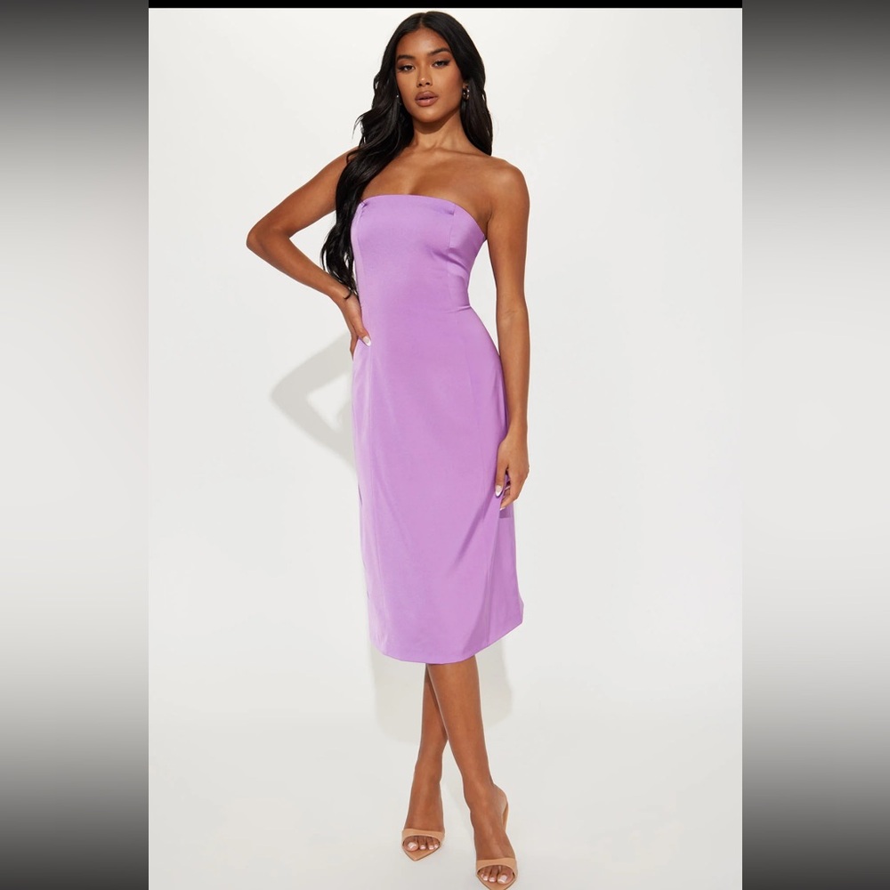 Fashion Nova midi dress in purple or white